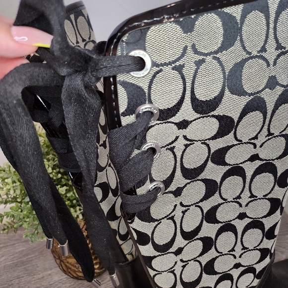 Coach logo canvas Rain boot - Picture 9 of 12